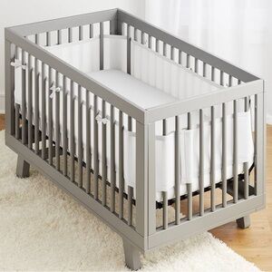 BreathableBaby Breathable Mesh Liner for Full-Size Cribs White